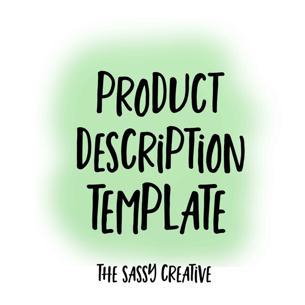 Description Template Etsy Description Template Etsy