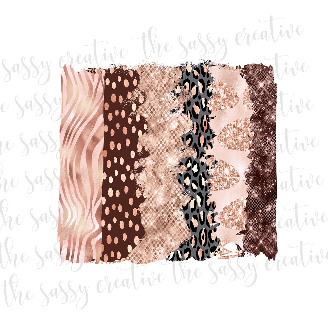 Rose Gold Cheetah Sublimation Background Sublimation Designs Etsy