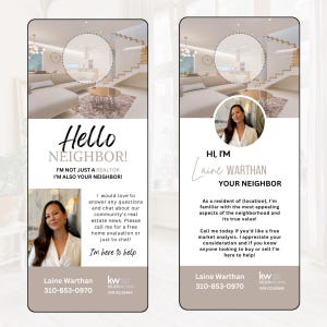 Realtor Door Hanger Template, Digital File, Selling or Buying Door Hanger Canva Template, Real Estate Door Hanger, Realtor Marketing