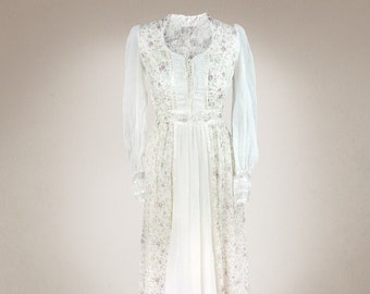 True Vintage Dress with Fine Lace in Jane Austen Style | Gunne Sax by Jessica