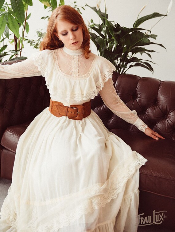 Romantic Vintage Wedding Dress In Country Style Etsy
