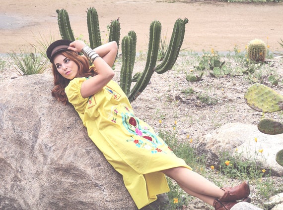 Traditional vintage dress with floral embroidery |