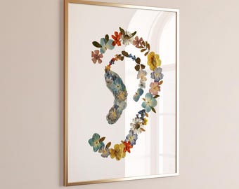Ear Anatomy Print, Audiology Wall Art, Otology Poster, ENT Doctor Gift