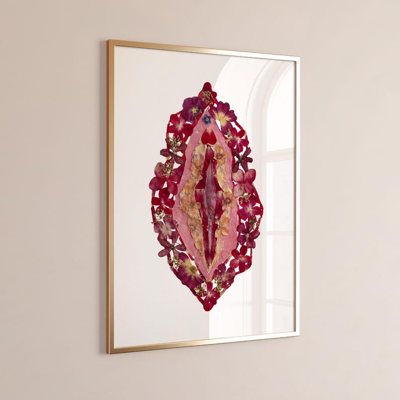 Florale weibliche Anatomie Art Print - Illustration weiblicher Körper, Gynäkologie-Dekor, lernfähige Wandkunst Bild 6
