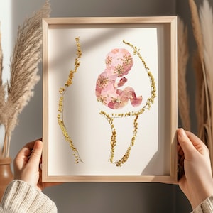 Stampa artistica da parete per rivelazione del sesso del bambino, "È un maschio, è una femmina", stampa per annuncio di nascita, regalo di maternità personalizzato, baby shower, arte per la cameretta dei bambini.