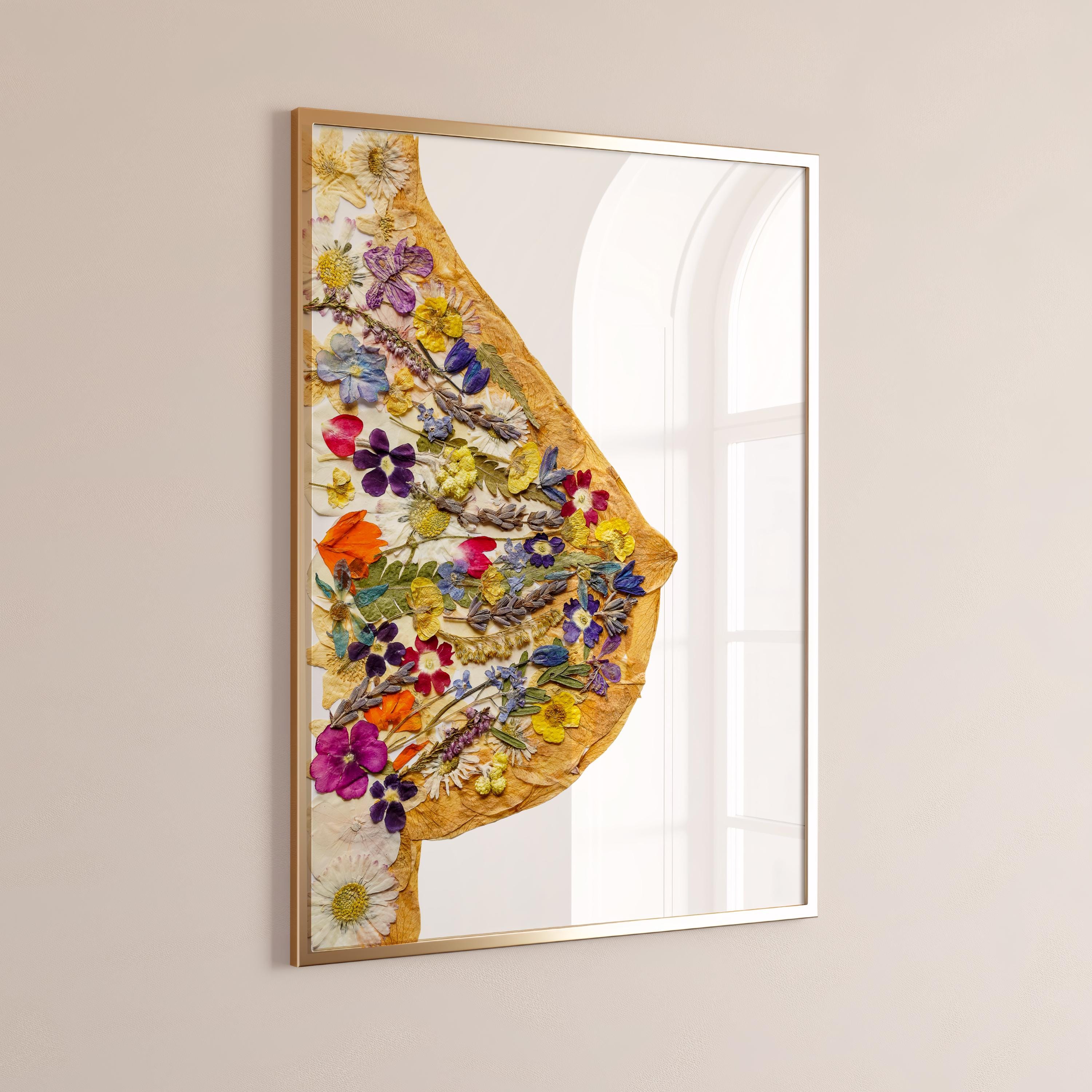 Muttermilchgänge Art Print Floral Brust Anatomie Poster Feminine Wand Kunst Medizinisches Geschenk Hebamme Geschenk Doula Geschenk