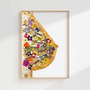Stampa artistica dei condotti del latte materno, poster floreale dell'anatomia del seno, arte murale femminile, regalo medico, regalo per ostetrica, regalo per doula