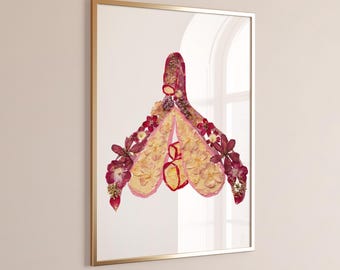 Klitoris Anatomie Kunstdruck, Gynäkologie Illustration, Frauengesundheit Kunstdruck