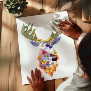 Stampa artistica da parete con cervo, decorazione da parete, regalo per il padre