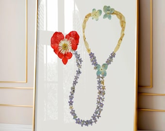 Stethoscope Wall Art – Nurse Gift, Doctor Office Decor, Clinic Wall Decor