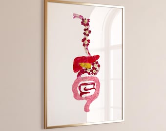 Botanical Digestive System Print – Gastroenterology Office Wall Art