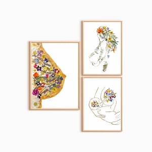 Breastfeeding Consultant Art Prints Breastfeeding, Nursing, and Pregnancy Wall Decor Set of 3 Prints for Lactation and Birth Support