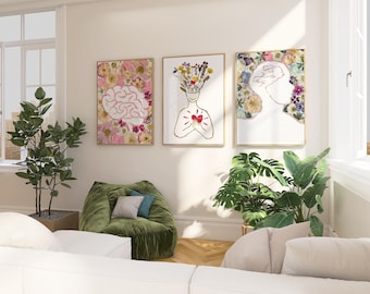 Burnout Recovery Wall Art Set of 3, Mental Wellness Prints, Wellness Office Decor
