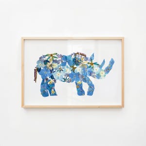 Wildlife Rhinoceros Wall Art Print African Animal Decor Safari Nursery
