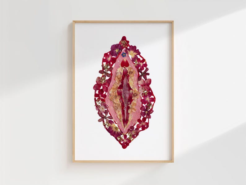Florale weibliche Anatomie Art Print - Illustration weiblicher Körper, Gynäkologie-Dekor, lernfähige Wandkunst Bild 9