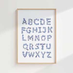 Decorazione della sala giochi con alfabeto Stampa artistica da parete con alfabeto