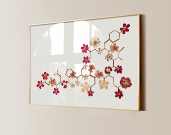 Oxytocin Molecule Art Print Love Hormone Poster Connection Wall Art Mental Health Decor