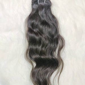 Raw Indian Temple Virgin Hair Natural Wave Luxurious Weft - Etsy