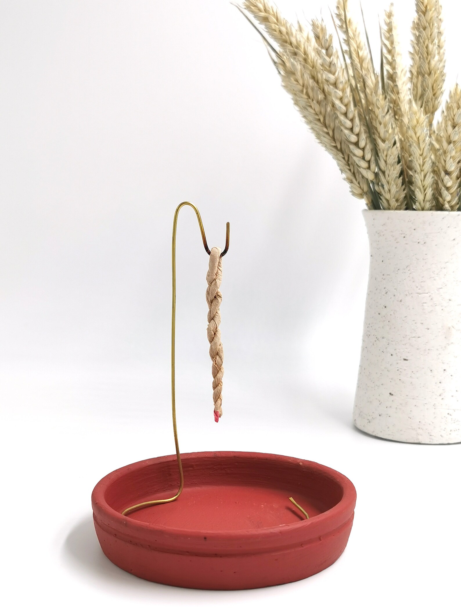 Rope Incense Burner Handmade Tibetan Brass Ceramic Incense Etsy