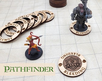 Pathfinder Condition Effect Rings (Set of 26) Pathfinder role playing games