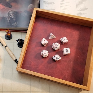 Wood dice tray (mini) - Pathfinder, D&D, Dungeons and Dragons, DnD Dice tray, dice box