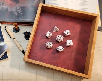 RPG wood dice tray (mini) - Pathfinder, D&D, Dungeons and Dragons, DnD Dice tray, dice box