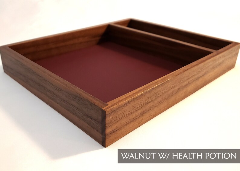 Walnut RPG wood dice tray  Customize  Pathfinder D&D image 6