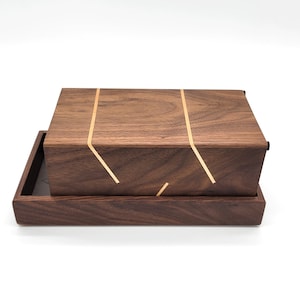 walnut wood dice tower from green fox woodworking