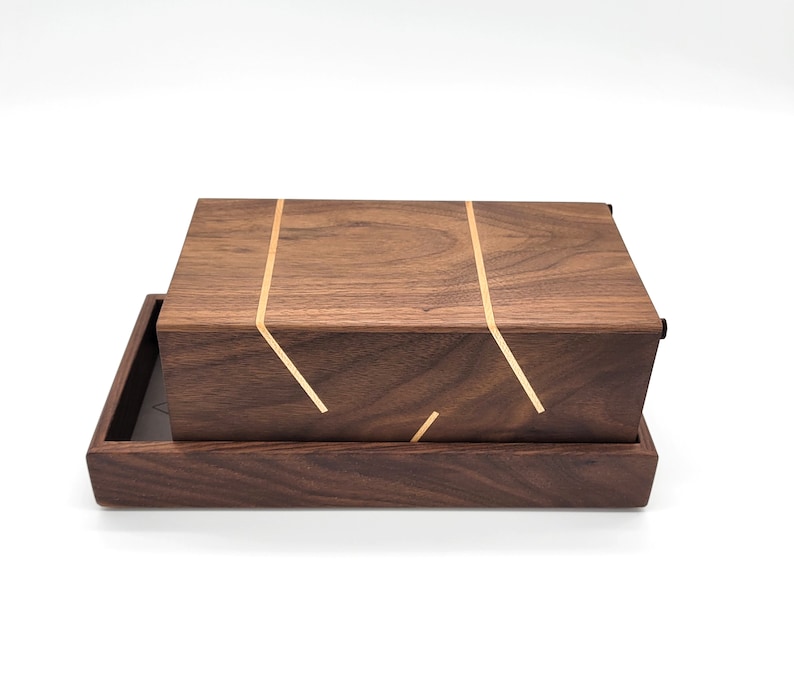 walnut wood dice tower from green fox woodworking