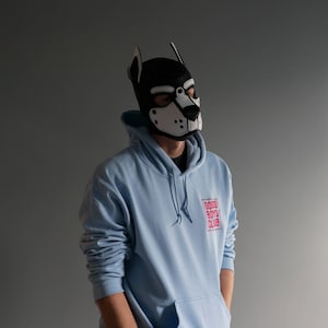 Good Boys Club - Hoodie Blue/Pink, Pup, fetish streetwear, pupplay tshirt, paw print