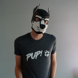 PUP! T-Shirt - White, Pup, fetish streetwear, pupplay tshirt, paw print