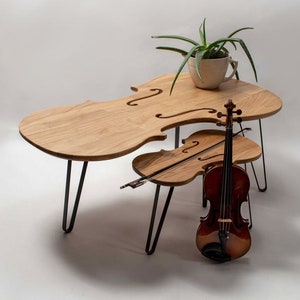 The Classic Coffee Table Cello Violin Viola Bass Contrabas Anniversary Gift Table Design Classical Music Bach image 1