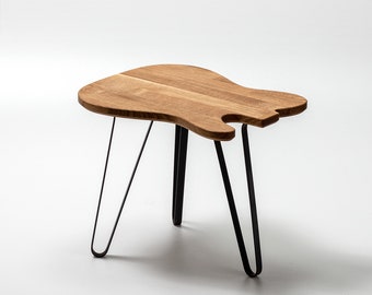 Guitar Table - T-Model - Design Furniture  - Metal Legs - Guitar Art - Coffee Table - Gift - Gadget - Interior Design - Guitar Player