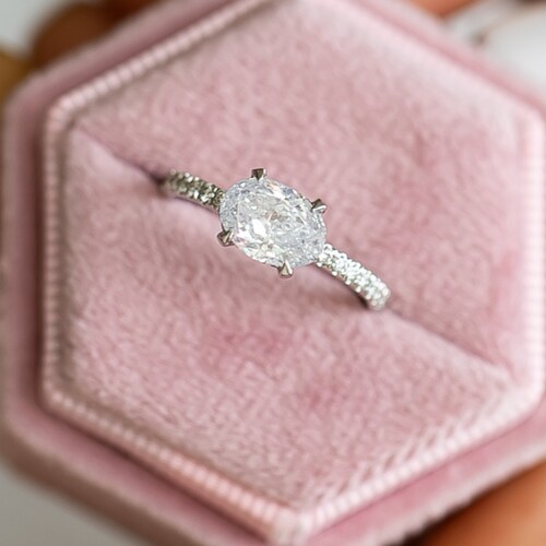Art Deco Wedding Ring Set Diamond Wedding Band Full Eternity | Etsy