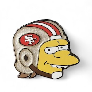 San Francisco 49ers Pin | Simpsons Style Enamel Pin | Football Fan Collectible | 49ers Merchandise | Custom Simpsons Pin