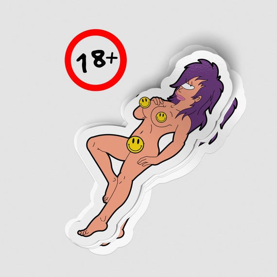 Sexy Nude Leela from Futurama Vinyl Sticker