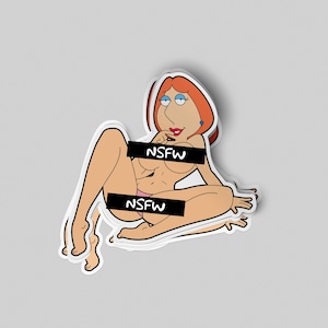Lois Griffin Fun Parody Sticker | Custom Family Guy Vinyl Sticker | Cartoon Humor Sticker | Perfect for Laptops, Water Bottles, and More
