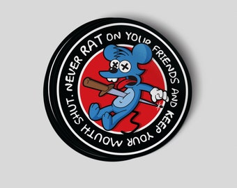 Itchy Sticker, Gangster Sticker, The Simpsons Stickers, Laptop Stickers, Water Bottle Stickers, Hard Hat Stickers, Hydro Flask Stickers