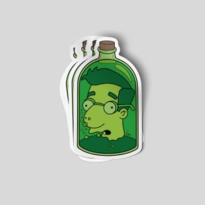 Milhouse Sticker, Head in a Jar, The Simpsons Stickers, Laptop Stickers, Water Bottle Stickers, Hard Hat Stickers, Hydro Flask Stickers