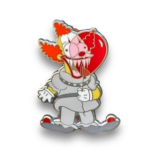 Krusty, IT the clown, hard enamel pin