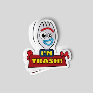 Forky Svg, Toy Story Forky Svg, I'm Trash Svg ,forky Iron