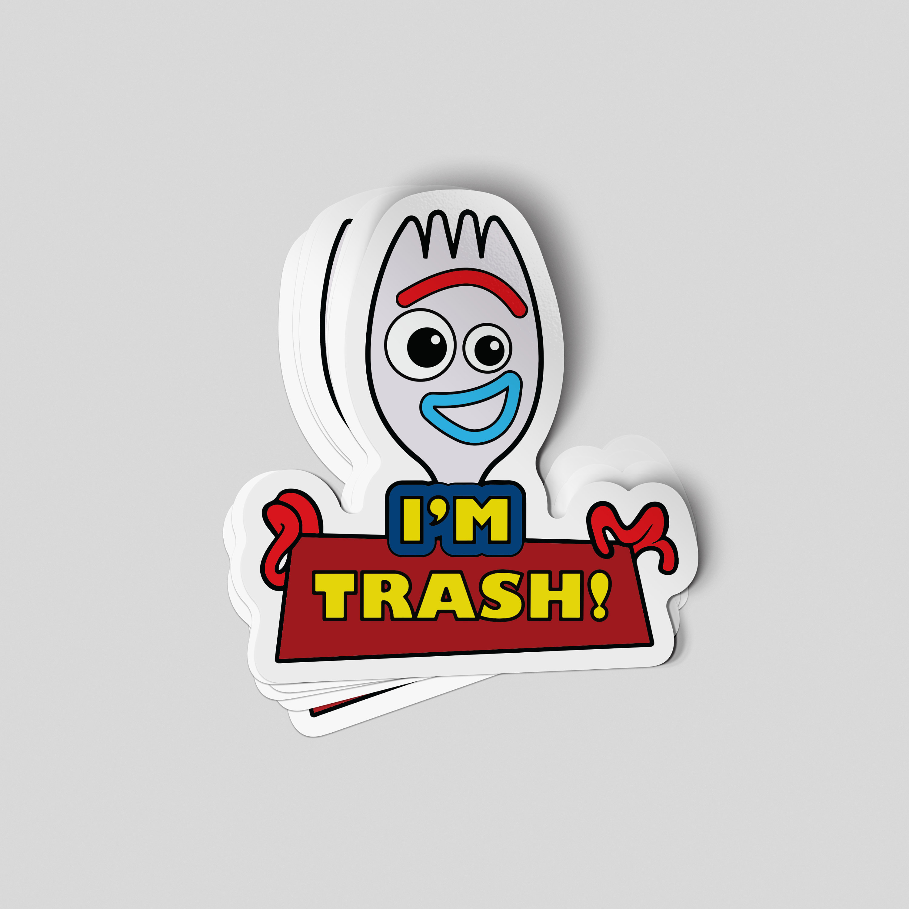 Forky Svg, Toy Story Forky Svg, I'm Trash Svg ,forky Iron Ontransfer File,  Forky Clipart, Toy Story Clipart, Eps, Dxf,png 