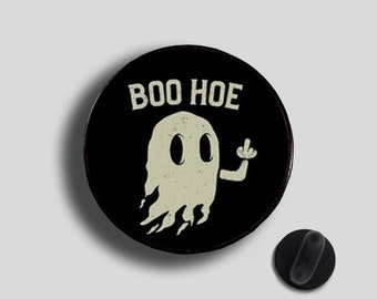 Boo Hoe, Fantasma volteándose, Dedo medio, Fantasma lindo, PIN, Pin fantasma, Pin de esmalte, Halloween