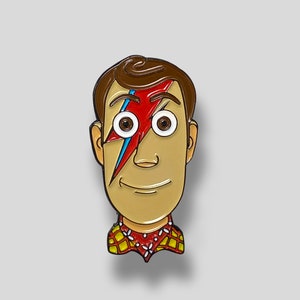 David Bowie as Woody from Toy Story Pin