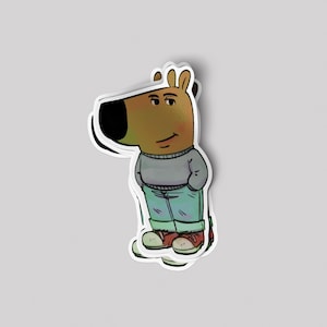Chill Guy Sticker – Relaxed Cartoon Dog Vinyl Decal for Laptops, Water Bottles & More