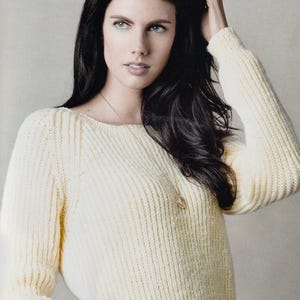 Stickmönster till damtröja med fiskarmönster. 8-trådig. Storlek XS till XL. (PDF-nedladdning)