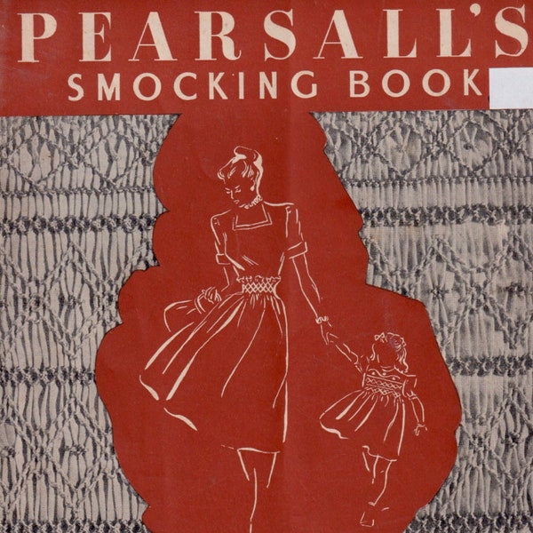 PEARSALL'S Smocking Book, 40s Smocking Instructions. Complete Vintage Pattern ebooklet. Instant download.