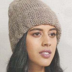 Chunky Ribbed Beanie Knitting Pattern: 12 Ply (PDF Pattern)