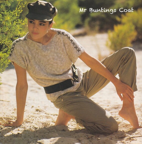 Boho LINEN Tunic Top Knitting Pattern Lace Thonging Generous Etsy