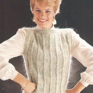 Chunky Knit Vest Pattern: Easy Ribbed Pullover (PDF Download)
